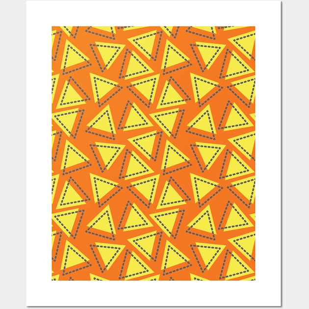 Triangle Shape Seamless Pattern 017#002 Wall Art by jeeneecraftz